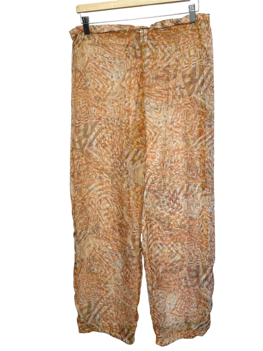 Collection XIIX Ltd. sheer wide-leg palazzo pants abstract geometric print - Picture 6 of 8